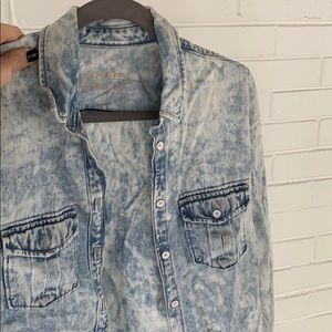 GAP 1969 Bleached denim long sleeve top